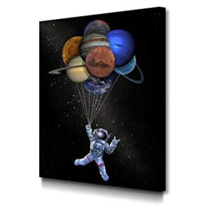 Foto Canvas Cuadro Un Viaje por La Galaxia Decoración Pared | Lienzos De Arte Moderno del Espacio para El Hogar | 30 x 40 cm con Bastidor Grueso 3.6 cm