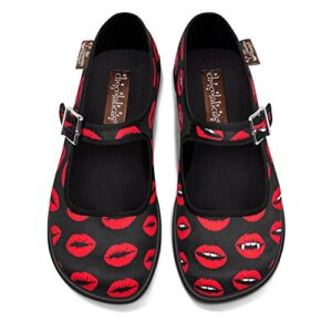 Hot Chocolate Design Chocolaticas - Zapatos planos de lona para mujer estilo moderno Merceditas, multicolor/fantasía (Kiss Me), 35.5 EU