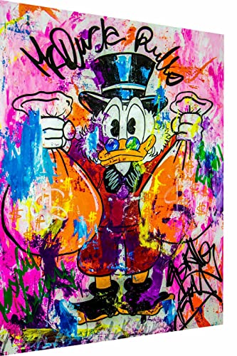 Magic Canvas Art Dagobert Duck Pop Art - Lienzo decorativo (1 pieza, impresión artística, B8100, 40 x 30 cm)