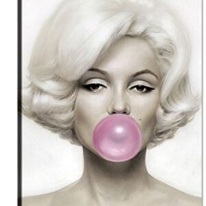 Panther Print Marilyn Monroe - Lienzo Decorativo para Pared, diseño de Burbujas, Color Rosa