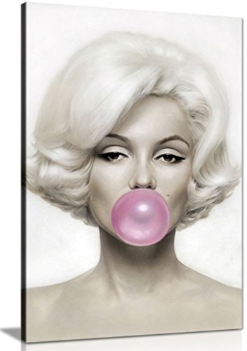 Panther Print Marilyn Monroe - Lienzo Decorativo para Pared, diseño de Burbujas, Color Rosa