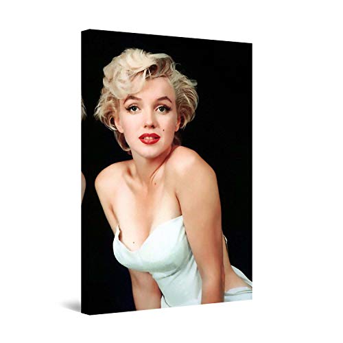 Startonight Cuadro Moderno en Lienzo Marilyn Monroe - La Mujer Más Hermosa del Mundo, Pintura Moderna para Salon Decoración Grande 80 x 120 cm