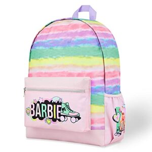 Barbie Mochilas Escolares Niña, Mochila Infantil, Material Escolar Bonito, Regalos Para Niñas y Adolescentes (Rosa Arcoíris)