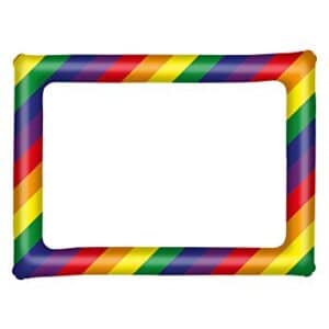 Henbrandt 1 marco inflable de arco iris de 80 cm x 60 cm, marco para selfies para el orgullo gay LGBTQ+, celebraciones, fotos, marco de fotos inflable, accesorios de orgullo