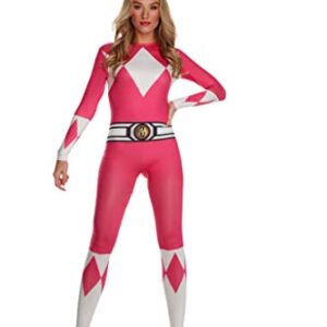 Morphsuits Official Womens Pink Power Rangers Costume - Small