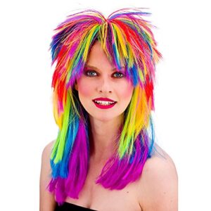 Unisex 80's Retro del arco iris de la peluca